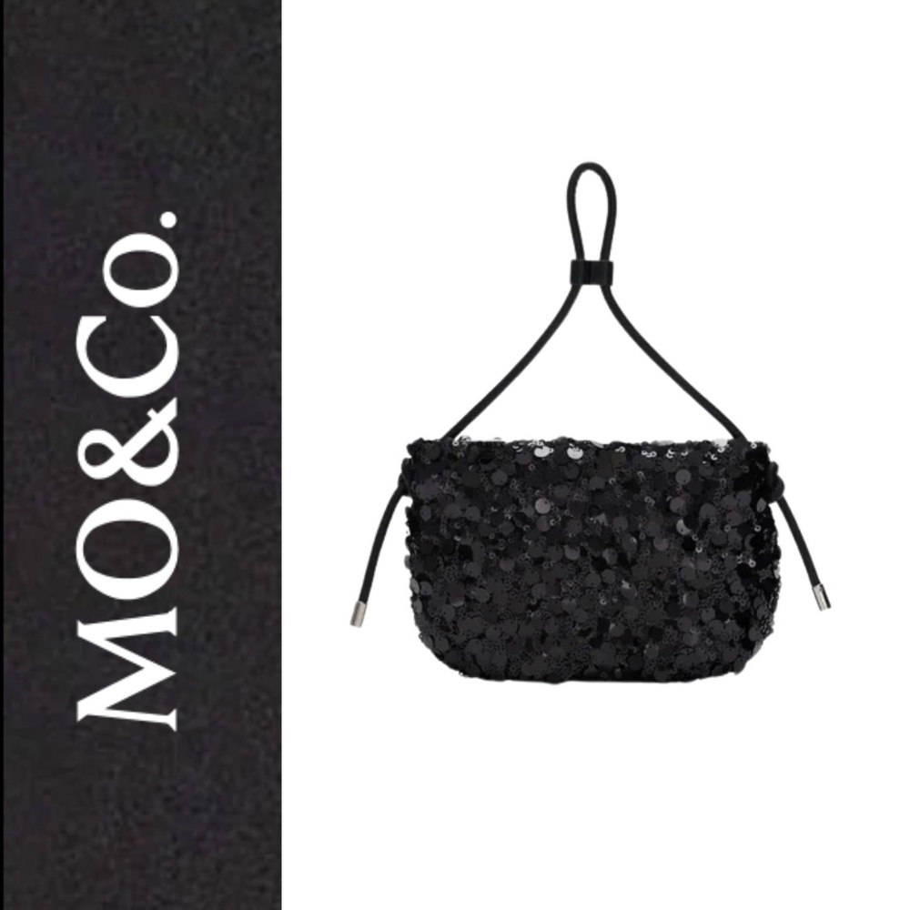 Mo&Co Black sequins bag NWT